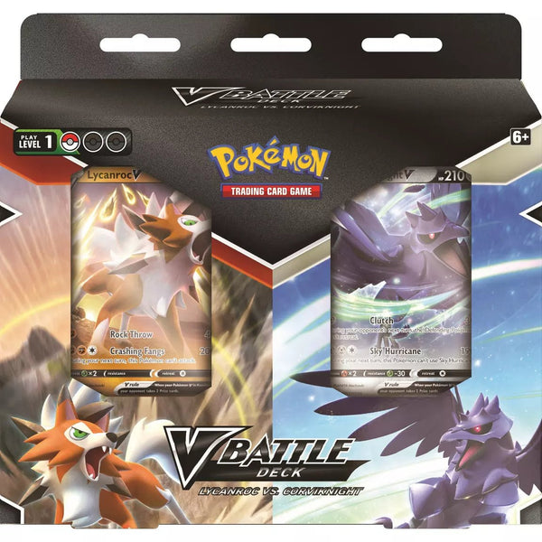 Pokemon Lycanroc vs. Corviknight - V Battle Deck Trading Card Game - Yahko Merchandise