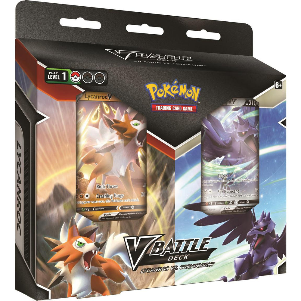 Pokemon Lycanroc vs. Corviknight - V Battle Deck Trading Card Game - Yahko Merchandise