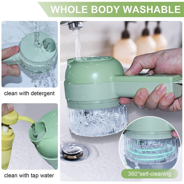 Portable Handheld 4 in 1 Electric Vegetable Slicer - Yahko Merchandise