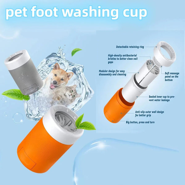 Portable Pet Paw Cleaning Cup Semi - Automatic Cleaning And Grooming Dog - Yahko Merchandise