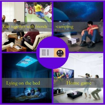 Portable Projector 3D Hd Led Home Theater Cinema HDMI - compatible Usb Audio Projector Yg300 Mini Projector - Yahko Merchandise