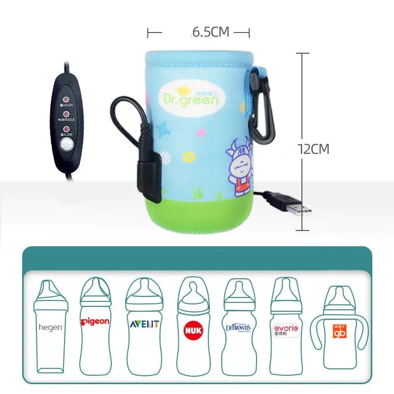 Portable USB Baby Bottle Warmer Heating Jacket - Yahko Merchandise
