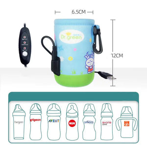 Portable USB Baby Bottle Warmer Heating Jacket - Yahko Merchandise