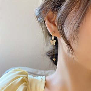Premium sense tassel earrings butterfly earrings - Yahko Merchandise