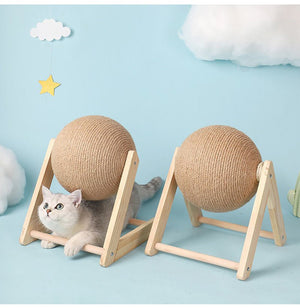 Professional Vertical Cat Toy Sisal Cat Catching Ball - Yahko Merchandise