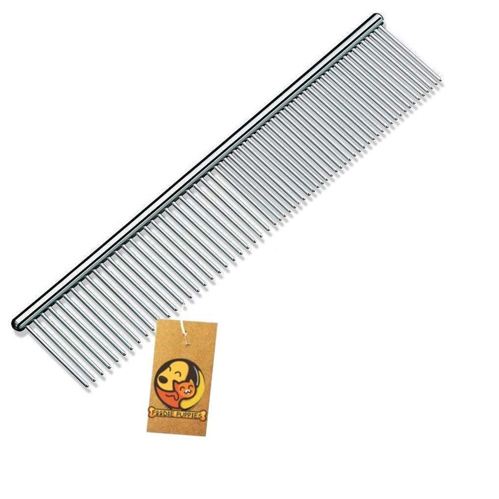 Puppies Professional Pet Grooming Comb | Rounded Stainless Steel Teeth - Yahko Merchandise