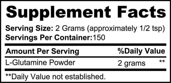 Pure L Glutamine Powder Muscle Recovery Gut Health Support - Yahko Merchandise