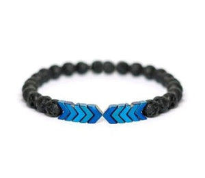 Purple Arrow Men and Women Natural Stone Bracelet Volcanic Stone Magnet Bracelet - Yahko Merchandise