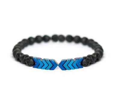 Purple Arrow Men and Women Natural Stone Bracelet Volcanic Stone Magnet Bracelet - Yahko Merchandise