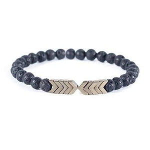 Purple Arrow Men and Women Natural Stone Bracelet Volcanic Stone Magnet Bracelet - Yahko Merchandise