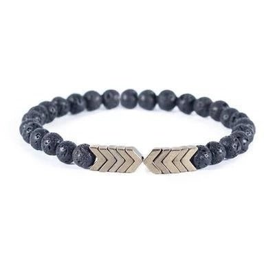 Purple Arrow Men and Women Natural Stone Bracelet Volcanic Stone Magnet Bracelet - Yahko Merchandise