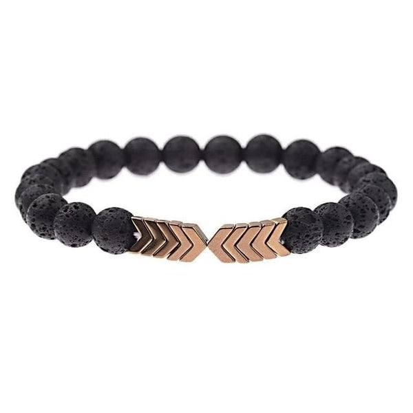 Purple Arrow Men and Women Natural Stone Bracelet Volcanic Stone Magnet Bracelet - Yahko Merchandise