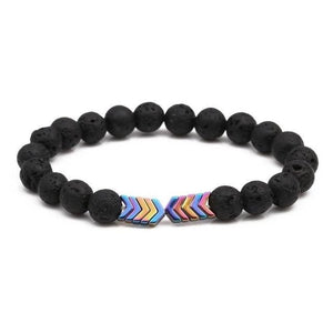 Purple Arrow Men and Women Natural Stone Bracelet Volcanic Stone Magnet Bracelet - Yahko Merchandise
