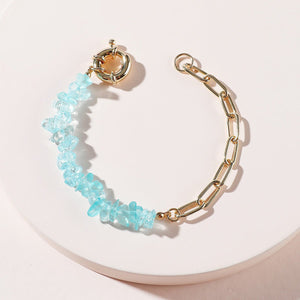Qingdao Daiwei Jewelry Rough Stone Crystal Amethyst Stone Chain Bracelet - Yahko Merchandise