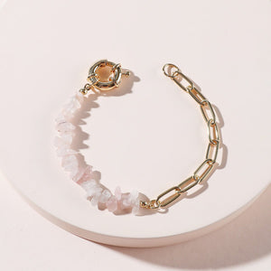 Qingdao Daiwei Jewelry Rough Stone Crystal Amethyst Stone Chain Bracelet - Yahko Merchandise
