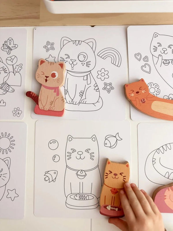 QToys Australia (USA) Cat play set & colouring - Yahko Merchandise