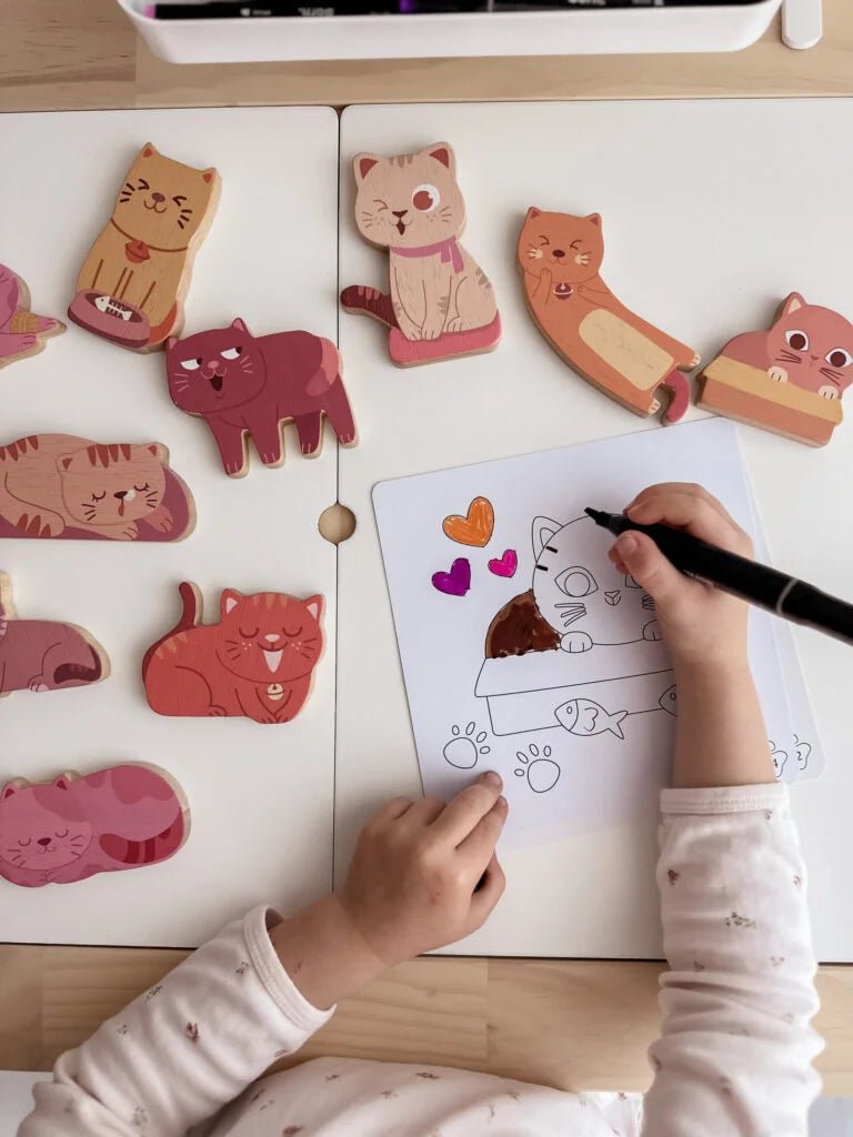 QToys Australia (USA) Cat play set & colouring - Yahko Merchandise