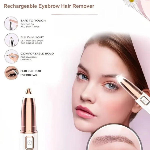 Rechargeable Painless Eyebrow Hair Remover Tool - Yahko Merchandise