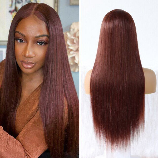 Red Brown 33color Huamn Hair Wig 134HD Transparent Lace - Yahko Merchandise