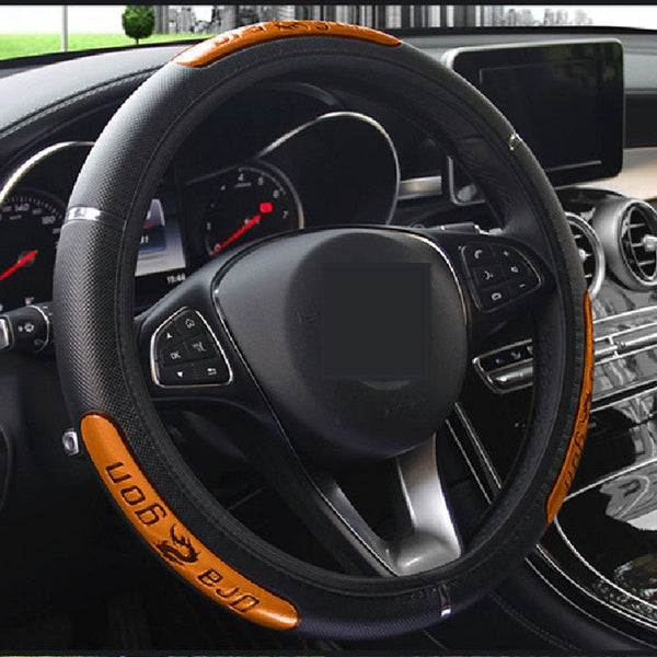 Reflective Longteng leather car steering wheel cover - Yahko Merchandise