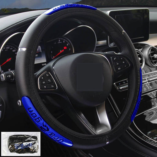 Reflective Longteng leather car steering wheel cover - Yahko Merchandise