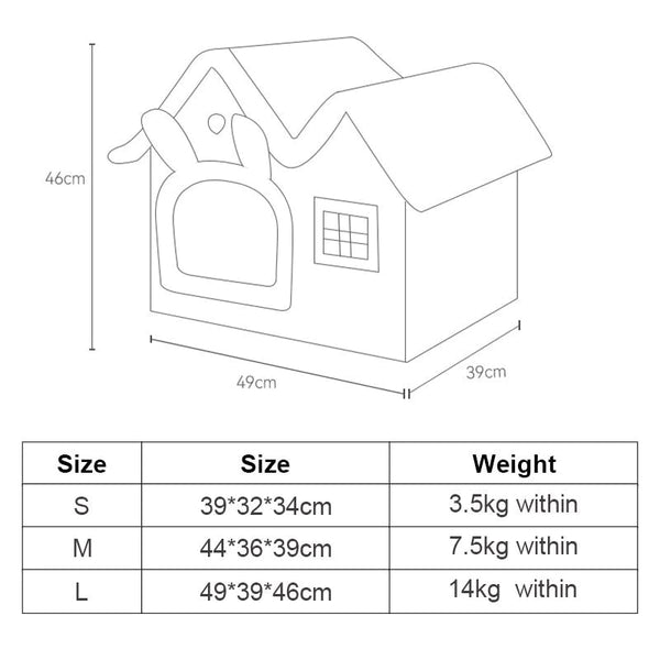 Removable Roof Plush Pet House - Yahko Merchandise