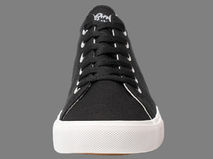 Retro Black/White Canvas Sneakers Unisex Size - Cushioned Insole - Yahko Merchandise