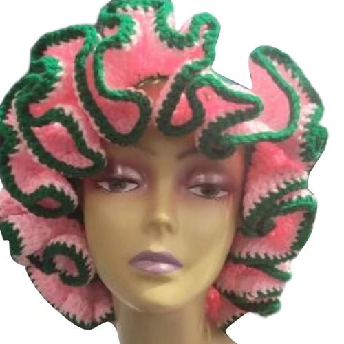 Ruffled Handmade Knit Bucket Hat - Yahko Merchandise