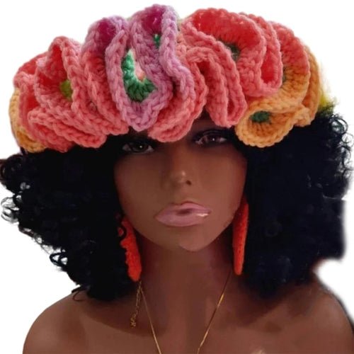 Ruffled Handmade Knit Bucket Hat - Yahko Merchandise