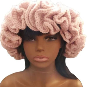 Ruffled Handmade Knit Bucket Hat - Yahko Merchandise