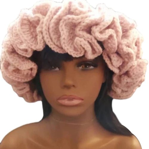 Ruffled Handmade Knit Bucket Hat - Yahko Merchandise