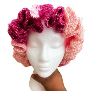 Ruffled Handmade Knit Bucket Hat - Yahko Merchandise