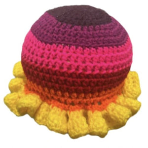 Ruffled Handmade Knit Bucket Hat - Yahko Merchandise