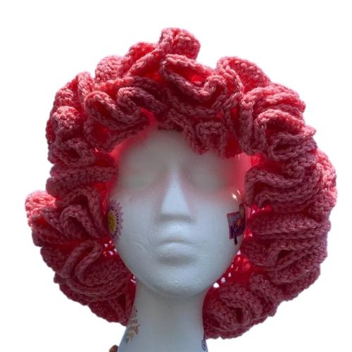 Ruffled Handmade Knit Bucket Hat - Yahko Merchandise
