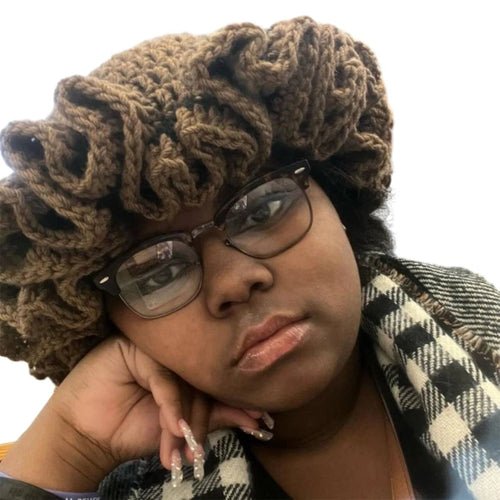 Ruffled Handmade Knit Bucket Hat - Yahko Merchandise