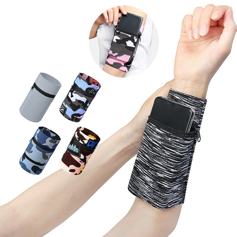Running Mobile Phone Arm Bag Men Women Wristband Wrist Armband Fitness Wrist Bag Outdoor Sports Arm Bag Breathable Bracelet Bags - Yahko Merchandise