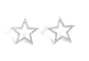 S925 sterling silver Japanese and Korean jewelry creative explosion models micro inlaid five - pointed star stud earrings earrings silver jewelry - Yahko Merchandise