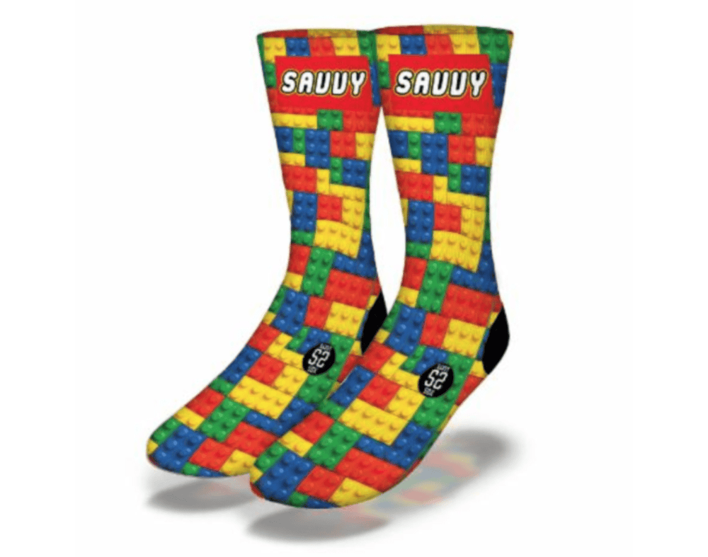 SAVVY LEGO LEGS Fun Puzzle Socks - Yahko Merchandise