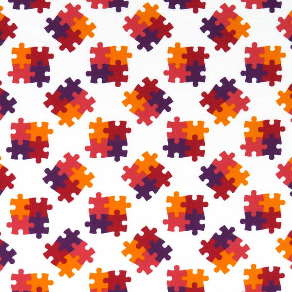 SheetWorld Fitted Crib Sheet - 100% Cotton Woven - Puzzle, Made In USA - Yahko Merchandise