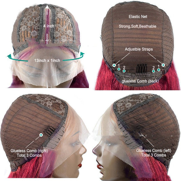 Short Straight 1B - 99J Colored Bob Human Hair Wig - Yahko Merchandise