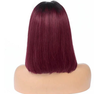 Short Straight 1B - 99J Colored Bob Human Hair Wig - Yahko Merchandise