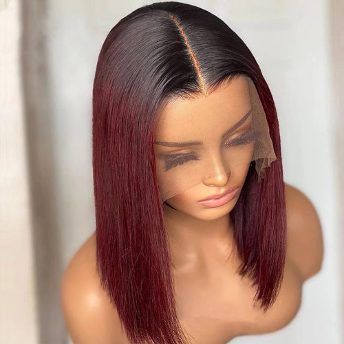 Short Straight 1B - 99J Colored Bob Human Hair Wig - Yahko Merchandise