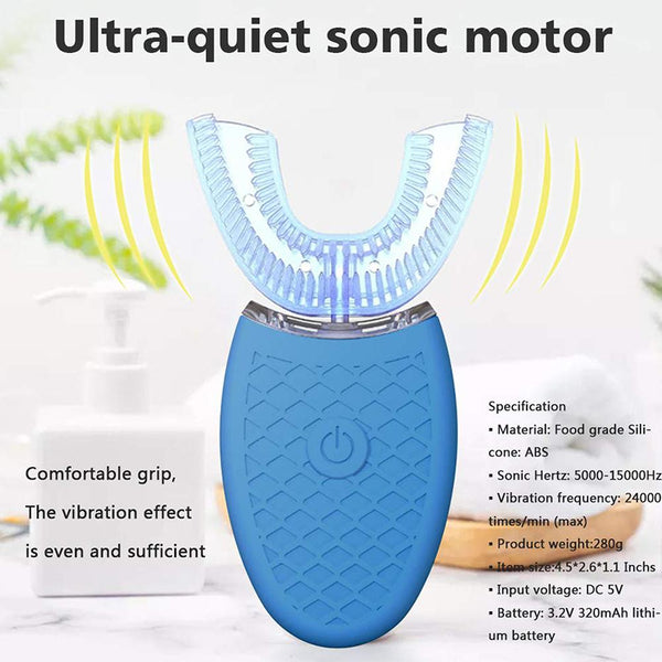 Silicone Electric Toothbrush 360° for Aldult Smart Automatic Whitening - Yahko Merchandise