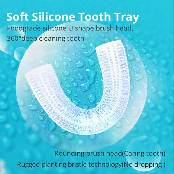 Silicone Electric Toothbrush 360° for Aldult Smart Automatic Whitening - Yahko Merchandise