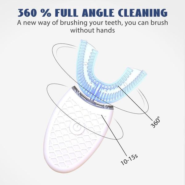 Silicone Electric Toothbrush 360° for Aldult Smart Automatic Whitening - Yahko Merchandise