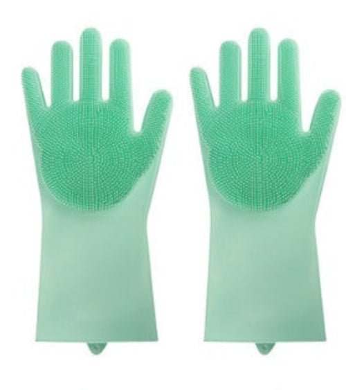 Silicone Heat - resistant Cleaning Brush Scrubbing Gloves - Yahko Merchandise