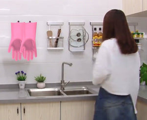 Silicone Heat - resistant Cleaning Brush Scrubbing Gloves - Yahko Merchandise
