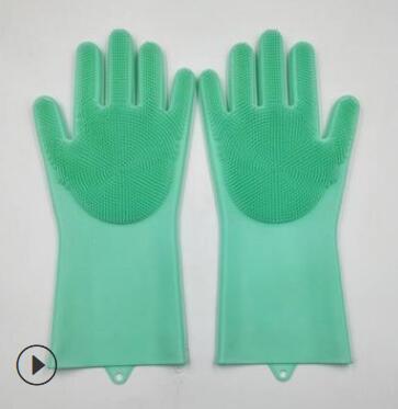 Silicone Heat - resistant Cleaning Brush Scrubbing Gloves - Yahko Merchandise