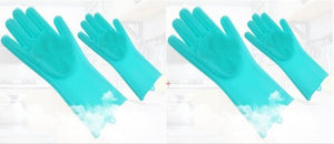 Silicone Heat - resistant Cleaning Brush Scrubbing Gloves - Yahko Merchandise