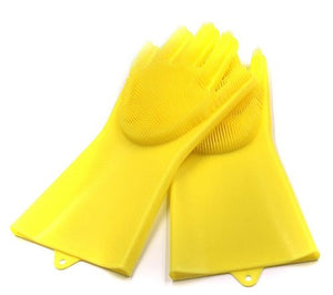 Silicone Heat - resistant Cleaning Brush Scrubbing Gloves - Yahko Merchandise